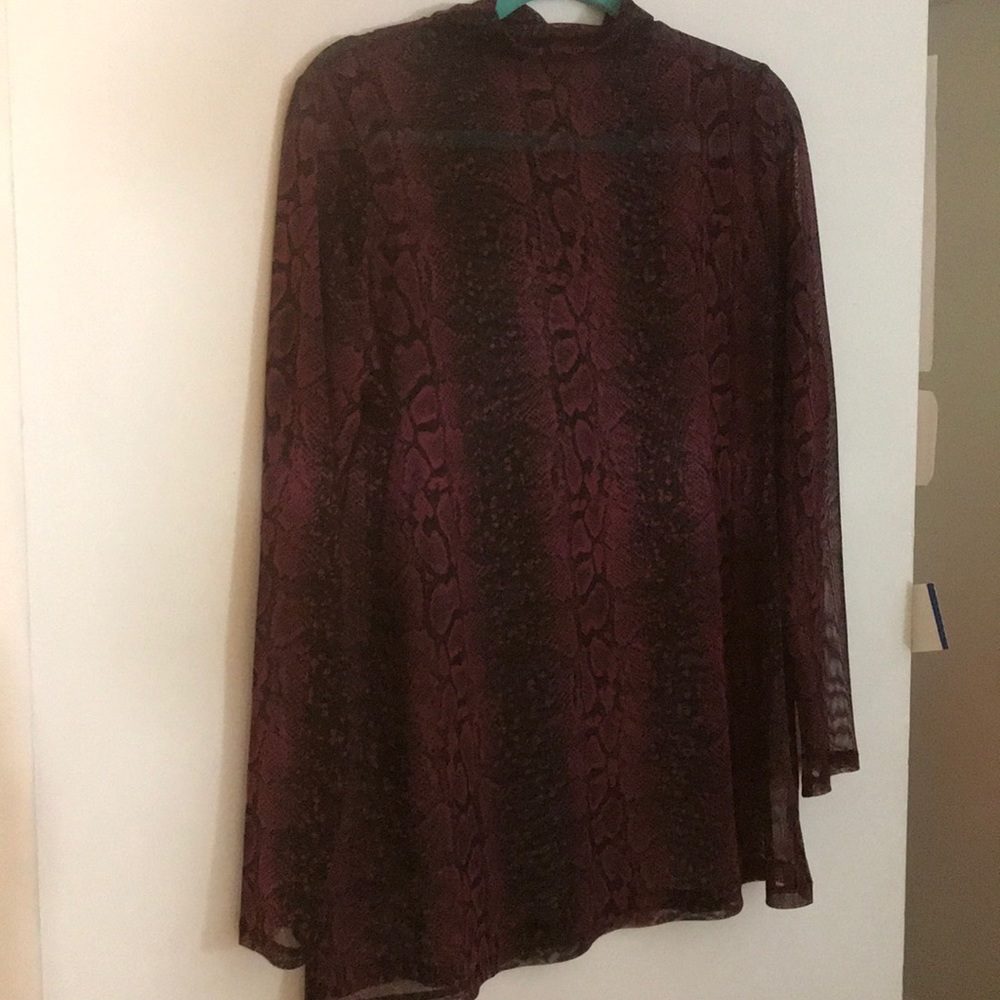 Addition Elle faux turtleneck purple snake skin